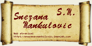 Snežana Mankulović vizit kartica